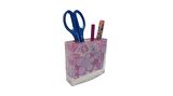 KALEMLİK PEMBE ÇİÇEKLİ AKRİLİK OFİS GERECİ  10X10X3CM