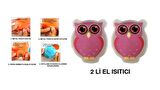 PEMBE BAYKUŞ CEP SOBASI,EL ISITICI,2 ADET SICAK SU TORBASI PVC  9cm