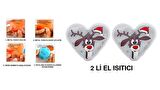KALPLİ GEYİKLİ CEP SOBASI,EL ISITICI,2 ADET SICAK SU TORBASI PVC BEYAZ 9cm