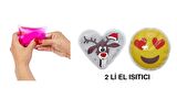 KALP EMOJİ BEYAZ GEYİK CEP SOBASI,EL ISITICI,2 ADET SICAK SU TORBASI PVC  9cm