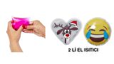 GÜLEN EMOJİ BEYAZ GEYİK CEP SOBASI,EL ISITICI,2 ADET SICAK SU TORBASI PVC  9cm