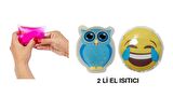 GÜLEN EMOJİ MAVİ BAYKUŞ CEP SOBASI,EL ISITICI,2 ADET SICAK SU TORBASI PVC  9cm