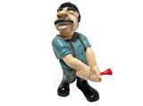 GOLF OYNAYAN ADAM SET , EL YAPIMI BİBLO,DEKORATİF FİGÜR,HEDİYELİK EŞYA 18cm