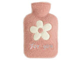 SICAK SU TORBASI PELUŞ PAPATYA DESENLİ PEMBE  21x13,5x2cm 500 ml