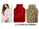 SICAK SU TORBASI 2 ADET PONPONLU TERMOFOR 26X17X2CM 1 LİTRE