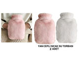 SICAK SU TORBASI 2 ADET,YAN CEPLİ PELUŞ TERMOFOR 27x17x2cm  750ml