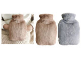 SICAK SU TORBASI 2 ADET,YAN CEPLİ PELUŞ TERMOFOR 27x17x2cm  750ml