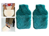 SICAK SU TORBASI 2 ADET,CEPLİ YEŞİL PELUŞ TERMOFOR 32,5x17,5cm  1500 ML