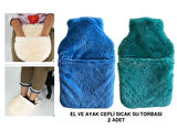 SICAK SU TORBASI 2 ADET,CEPLİ PELUŞ TERMOFOR 32,5x17,5cm  1500 ML