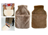 SICAK SU TORBASI 2 ADET,CEPLİ PELUŞ TERMOFOR 32,5x17,5cm  1500 ML
