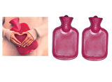 SICAK SU TORBASI 2 ADET,PEMBE KAUÇUK TERMOFOR 21X15X1,8CM 250 ML