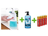 SENSÖRLÜ FOTOSELLİ SIVI SABUNLUK,PİLLER DAHİL 21X10X5CM VE BİR ADET 500 ML SIVI SABUN OKYANUS KOKULU