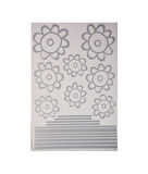DEFTER STİCKER,LAPTOP STİCKER  GRİ PAPATYALI  PVC 48X33X0,5CM