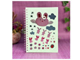 DEFTER STİCKER,LAPTOP STİCKER TAVŞAN DESENLİ PVC 70X50X0,5CM