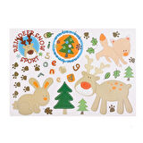 DEFTER STİCKER,LAPTOP STİCKER  ORMANLI DESENLİ PVC 48X33X0,5CM