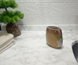 2 ADET DİŞ FIRÇALIK ALTIN MOZAİK POLİRESİN 10X10X5CM BANYO SETİ