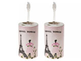 2 ADET SERAMİK DİŞ FIRÇALIK EYFEL KULESİ MODEL 7X7X11CM BANYO SETİ
