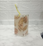 2 ADET DİŞ FIRÇALIK İSTİRİDYE AKRİLİK  6X6X12CM BANYO SETİ