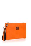 Bilik Deri  Turuncu Kumaş Kadın Portföy & Clutch Çanta MELİS
