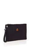 Bilik Deri  Siyah Kumaş Kadın Portföy & Clutch Çanta MELİS