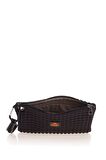 Bilik Deri  Siyah Kumaş Kadın Portföy & Clutch Çanta MELİS