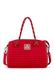 Bilik Deri Scuba Kırmızı Kadın El Çantası SPEEDY-M