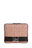 Bilik Deri Monogram Pembe Unisex Laptop & Evrak Çantası TABLET-MN 12"