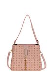 Bilik Deri Monogram Pembe Kadın El Çantası RİV 232-MN