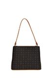 Bilik Deri Monogram Siyah/Camel Kadın El Çantası RİV 232-MN