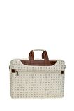 Bilik Deri Monogram Bej/Taba Unisex Laptop & Evrak Çantası BRIEFCASE-MN