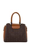 Bilik Deri Monogram Kahve/Taba Kadın El Çantası RİV 228-MN