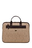 Bilik Deri Monogram Açık Vizon/Kahve Unisex Laptop & Evrak Çantası RH09 BUSİNESS-MN