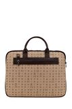 Bilik Deri Monogram Açık Vizon/Kahve Unisex Laptop & Evrak Çantası RH09 BUSİNESS-MN