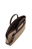 Bilik Deri Monogram Açık Vizon/Kahve Unisex Laptop & Evrak Çantası RH09 BUSİNESS-MN