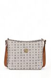 Bilik Deri Monogram Gri/Taba Kadın Çapraz Askılı Çanta NV 1008-MN