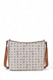 Bilik Deri Monogram Gri/Taba Kadın Çapraz Askılı Çanta NV 1008-MN