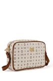 Bilik Deri Monogram Bej/Taba Kadın Çapraz Askılı Çanta NV 1002-MN