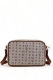 Bilik Deri Monogram Gri/Taba Kadın Çapraz Askılı Çanta NV 1002-MN