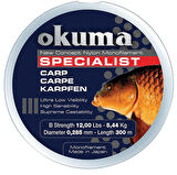 Okuma Carp 300 mt 28,00 lb 12,73 kg 0,43 mm Camou Misina