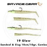 Savage Gear Sandeel - Slug 10cm 10gr. Combo (4+2) Glow
