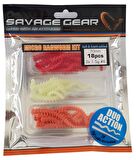 Savage Gear LRF Ragworm Silikon Yem Kiti (Kırmızı Glow Turuncu)