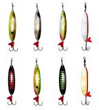 Dam Effzett Standard Spoon Slim 8 cm 24 gr Sinking Kaşık Dam-Black-Orange UV