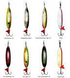 Dam Effzett Standard Spoon Slim 9.5 cm 32 gr Sinking Kaşık Dam-Olive-Chartreuse UV