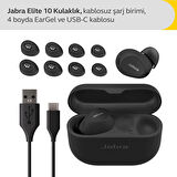 Jabra Elite 10 TWS Mat Siyah Kulak İçi Bluetooth Kulaklık Teşhir