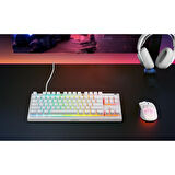 SteelSeries Apex 3 TKL TR Q RGB Membrane Kablolu Beyaz Gaming (Oyuncu) Klavye