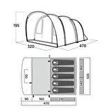 Easy Camp Skarvan 5 Blackroom 15 M² & 5 Kişilik Yüksek Aile Çadırı