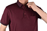 RYM-6270 POLO YAKA CEPLİ TİŞÖRT/BORDO-SİYAH/5XL