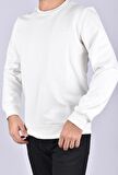 R2247 PAMUK BİSİKLET YAKA SWEAT /EKRU/XL
