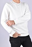 R2247 PAMUK BİSİKLET YAKA SWEAT /EKRU/XL