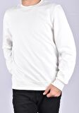 R2247 PAMUK BİSİKLET YAKA SWEAT /EKRU/XL